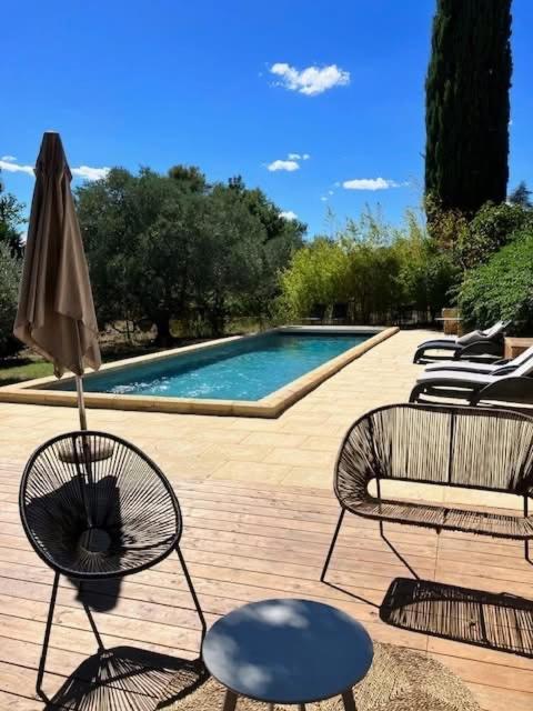 Le Mas Du Cypres, 12 Pers Et Piscine Aigaliers Экстерьер фото